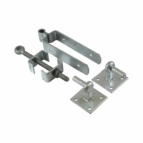 Adjustable Gate Hinge Sets With Hook On Plate | Galvanised | Timco 1 Adjustable Gate Hinge Sets With Hook On Plate | Galvanised | Timco
