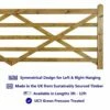Universal 5 Bar Field Gate | 1.2mx0.9m | Green Treated