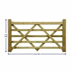 Universal 5 Bar Field Gate | 1.2mx0.9m | Green Treated -Osmo Sale 5 1 3