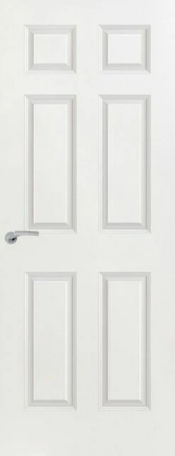 FD30 Fire Check 6 Panel Smooth Door 762x1981x44mm