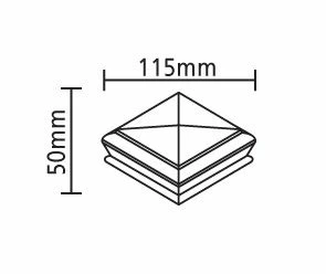 Burbidge Pyramid Newel Cap White Oak 90mm 2 Burbidge Pyramid Newel Cap White Oak 90mm - Image 2