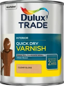 Dulux Trade Quick Dry Varnish Clear Gloss 1ltr