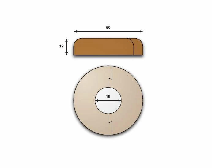 Parallel Frontier Pipe Rose Cover Round Oak 2pk 2 Parallel Frontier Pipe Rose Cover Round Oak 2pk - Image 2