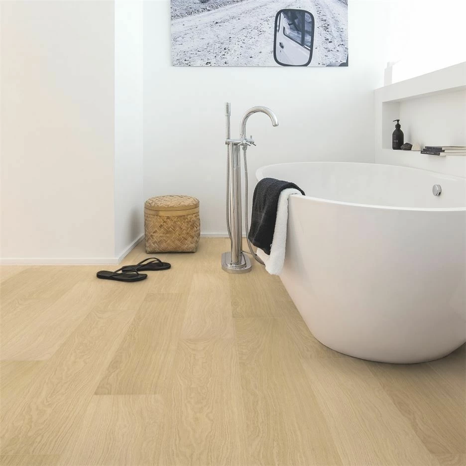 Quick Step Laminate Flooring Impressive White Varnished Oak Plank 8x190x1380mm 1.835m² - Image 2