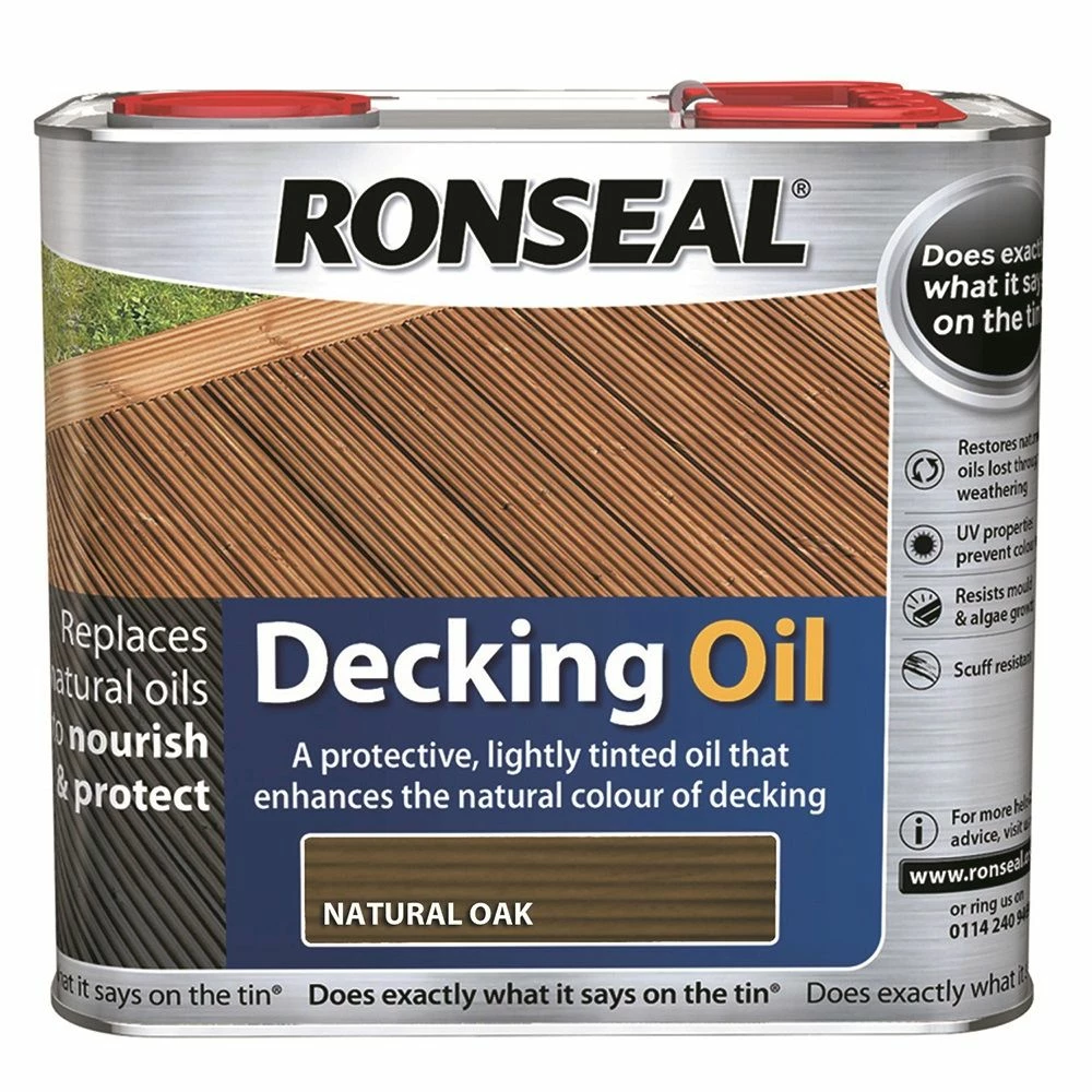 Ronseal Decking Oil Natural Oak 2.5ltr 1 Ronseal Decking Oil Natural Oak 2.5ltr
