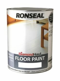 Ronseal Diamond Hard Floor Paint Satin White 2.5ltr