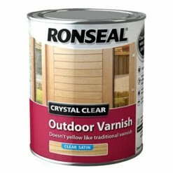Ronseal Outdoor Varnish Satin Crystal Clear 250ml