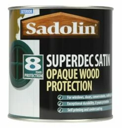 Sadolin Superdec Opaque Wood Protection Satin White 1ltr