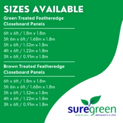 Closeboard Fence Panels | Green Treated Feather Edge | 3ft To 6ft -Osmo Sale copy of online imaging template