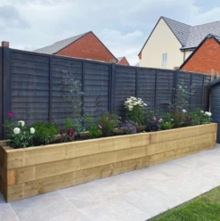 Large Green Treated Railway Sleeper | 2.4m X 240mm X 120mm -Osmo Sale newbuildhousetohome