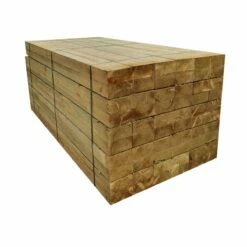 UC4 Green Treated Railway Sleepers (x36) | 2.4m X 200mm X 100mm